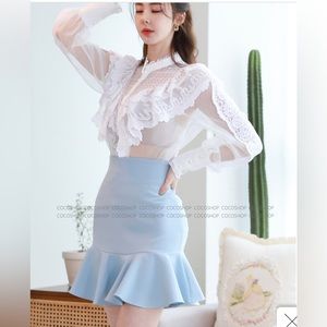 🥰🍭Sky blue skirt